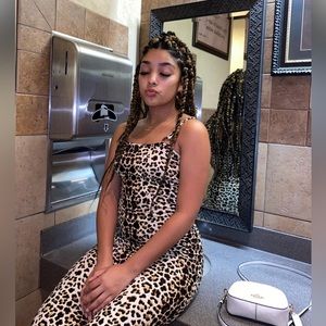 Cheetah print body-con dress